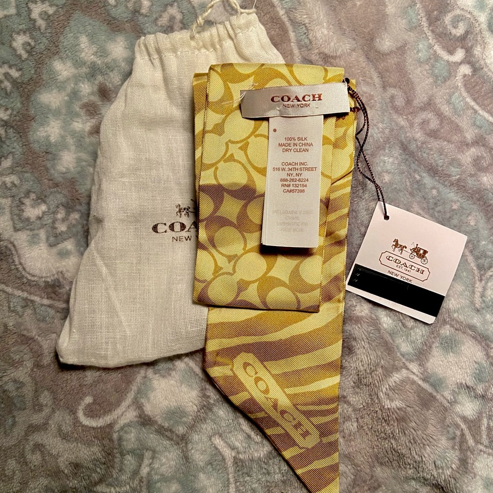 coach silk scarf (rare)